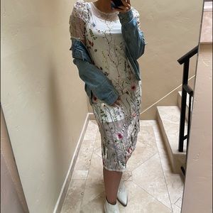 Sheer Floral Maxi Dress